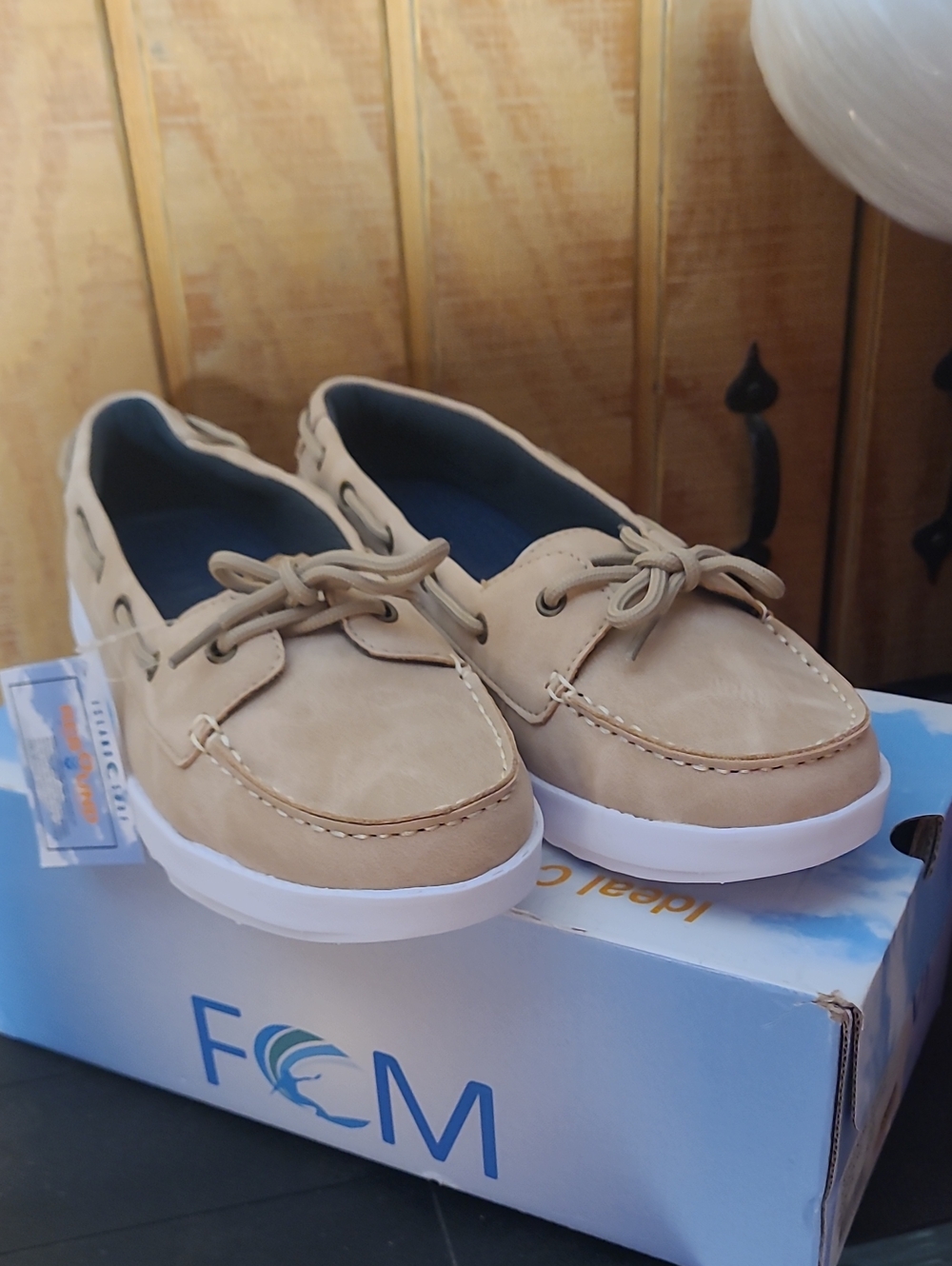 Women's Casual Boat Loafers in Light Tan